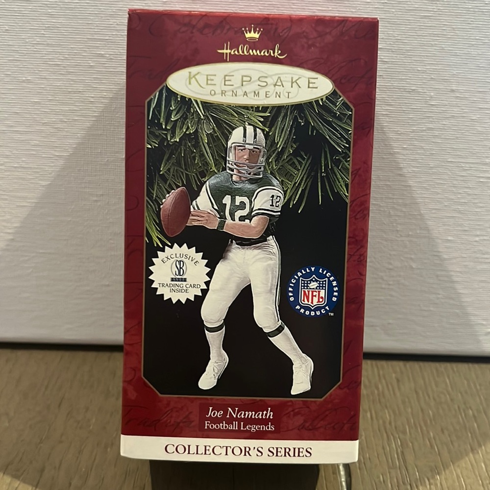3/$25 Joe Namath football legend collectors series hallmark Keepsake orn…